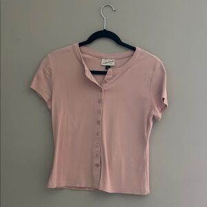 Universal Threads Pink Button-Up Women's Top